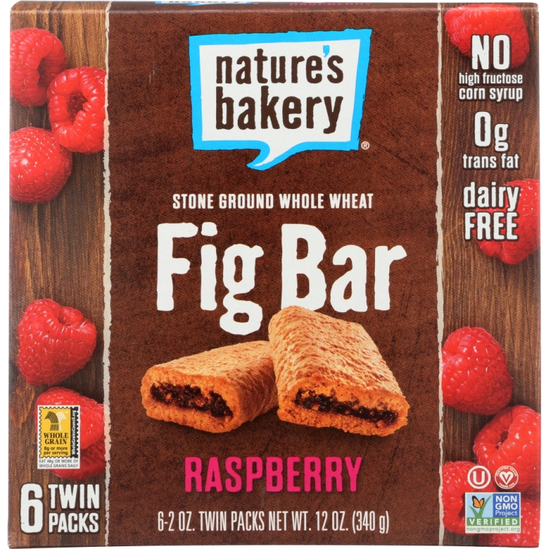 Stone Ground Whole Wheat Raspberry Fig Bar, 12 oz