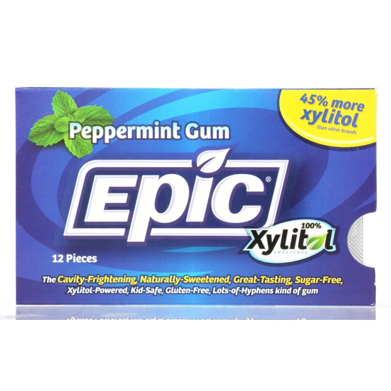 Peppermint Xylitol Gum, 12 Pc