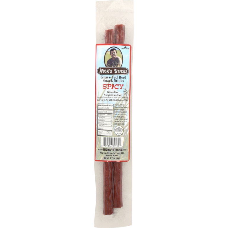 Grass Fed Spicy Beef Snack Sticks, 1.7 oz