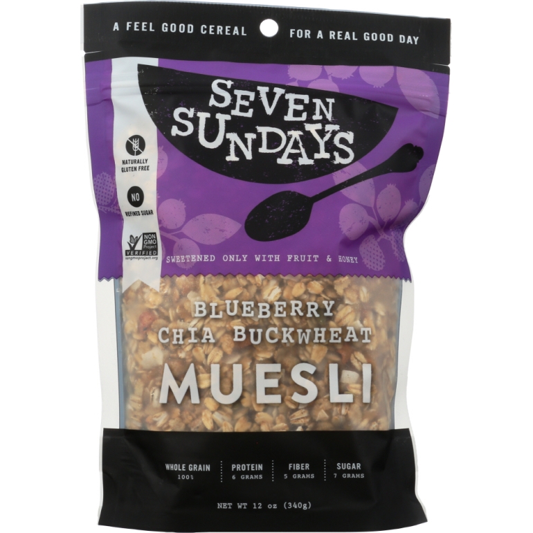 Muesli Blueberry Chia Buckwheat, 12 Oz