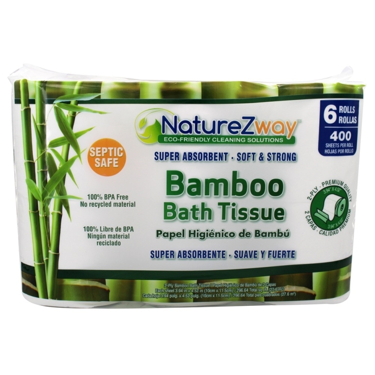 Bamboo Bath Tissue 6 Rolls, 1 pack