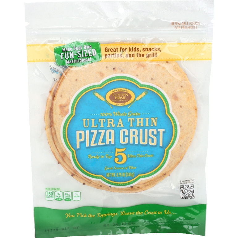 100% Whole Grain Ultra Thin Pizza Crust 7-Inch, 8.75 oz