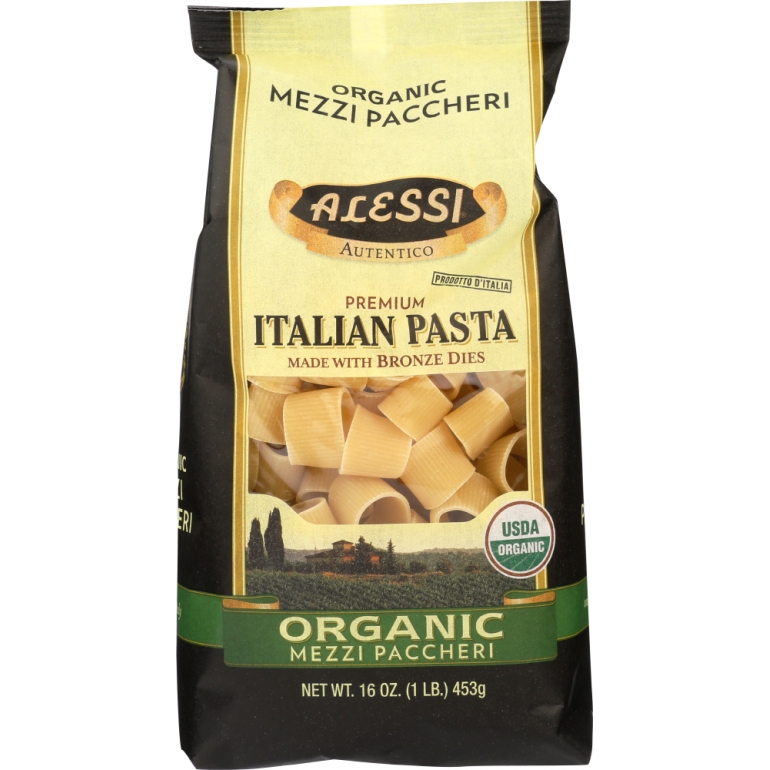 Organic Mezzi Paccheri Italian Pasta, 16 oz