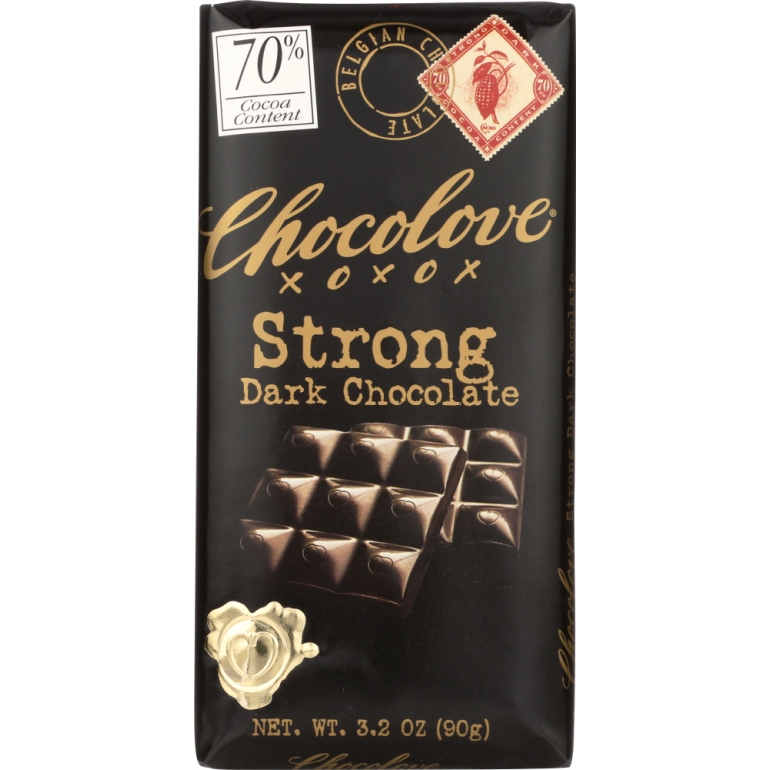 Strong Dark Chocolate Bar, 3.2 oz