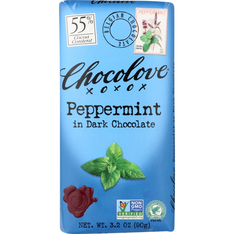 Peppermint In Dark Chocolate Bar, 3.2 oz