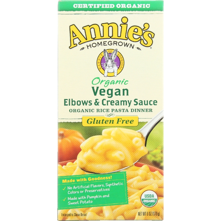 Organic Vegan Elbows & Creamy Sauce, 6 oz