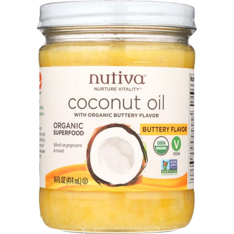 Coconut Oil Organic Buttery Flavor, 14 Oz