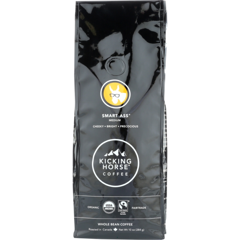 Organic Smart Ass Medium Roast Whole Bean Coffee, 10 oz