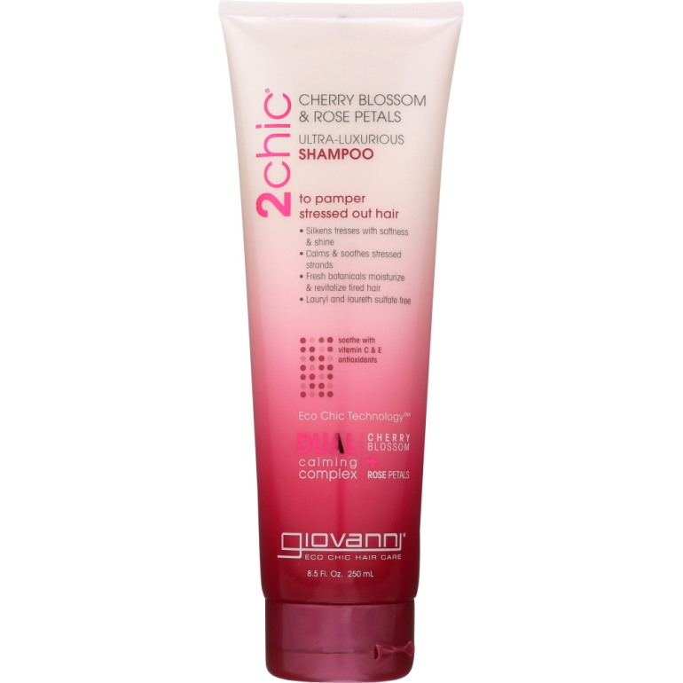 2Chic Ultra-Luxurious Shampoo Cherry Blossoms & Rose Petals, 8.5 oz