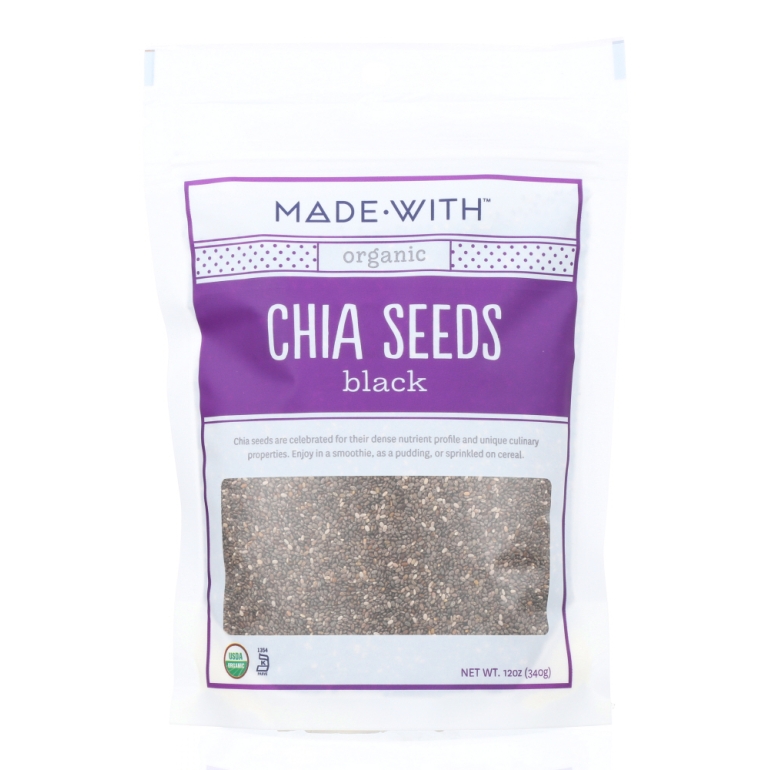 Organic Chia Seeds Black, 12 oz