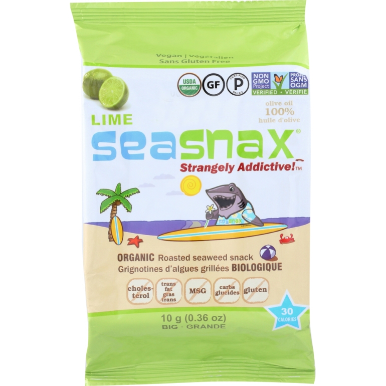 Seaweed Roasted Lime Organic, .36 oz