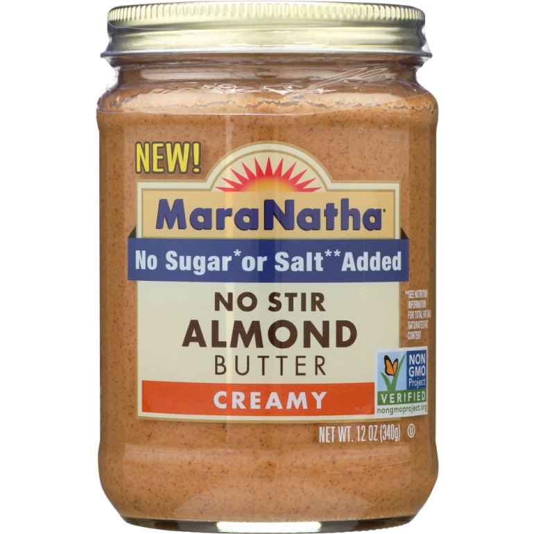 Almond Butter Creamy No Stir No Salt,  12 oz