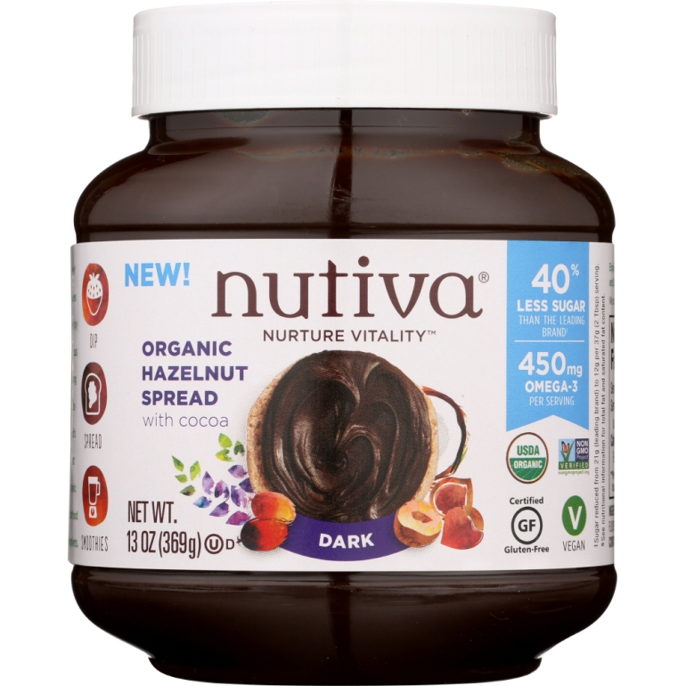 Organic Hazelnut Spread Dark, 13 oz