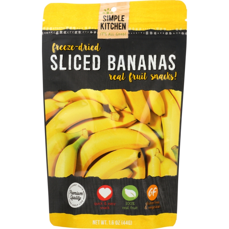 Freeze Dried Sliced Bananas, 1.6 oz