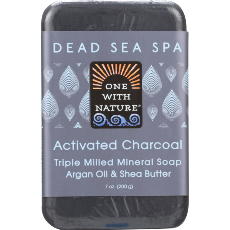 Activated Charcoal Soap With Dead Sea Minerals Argan Oil and Shea Butter, 7 oz