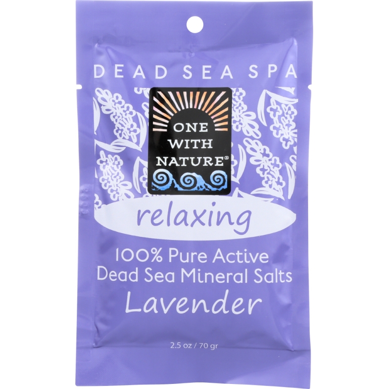 100% Pure Active Dead Sea Minerals Salts Relaxing Lavender, 2.5 oz