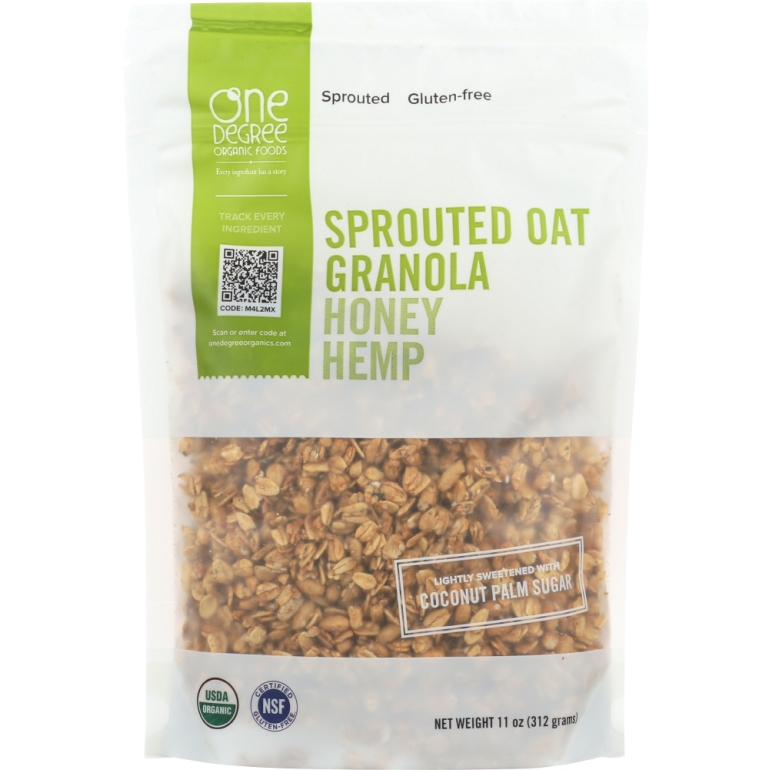 Sprouted Oat Granola Honey Hemp, 11 oz