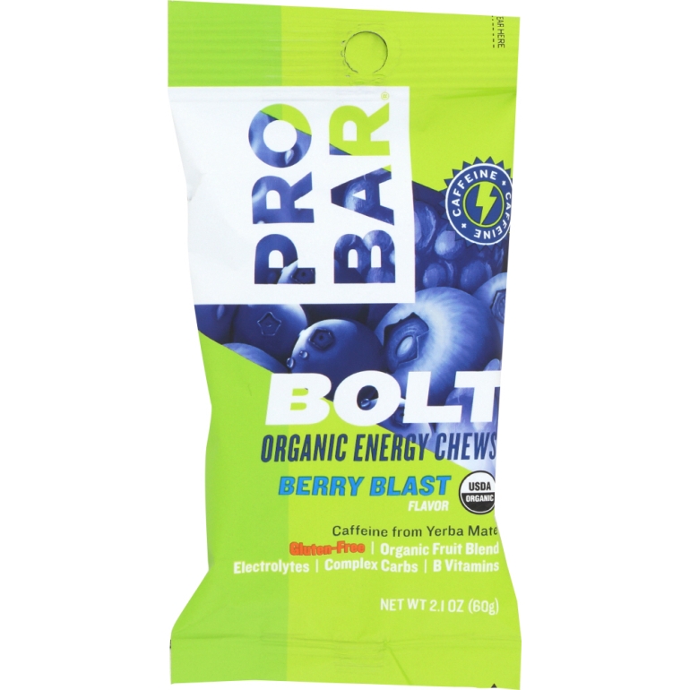 Bolt Organic Energy Chews Berry Blast, 2.1 oz