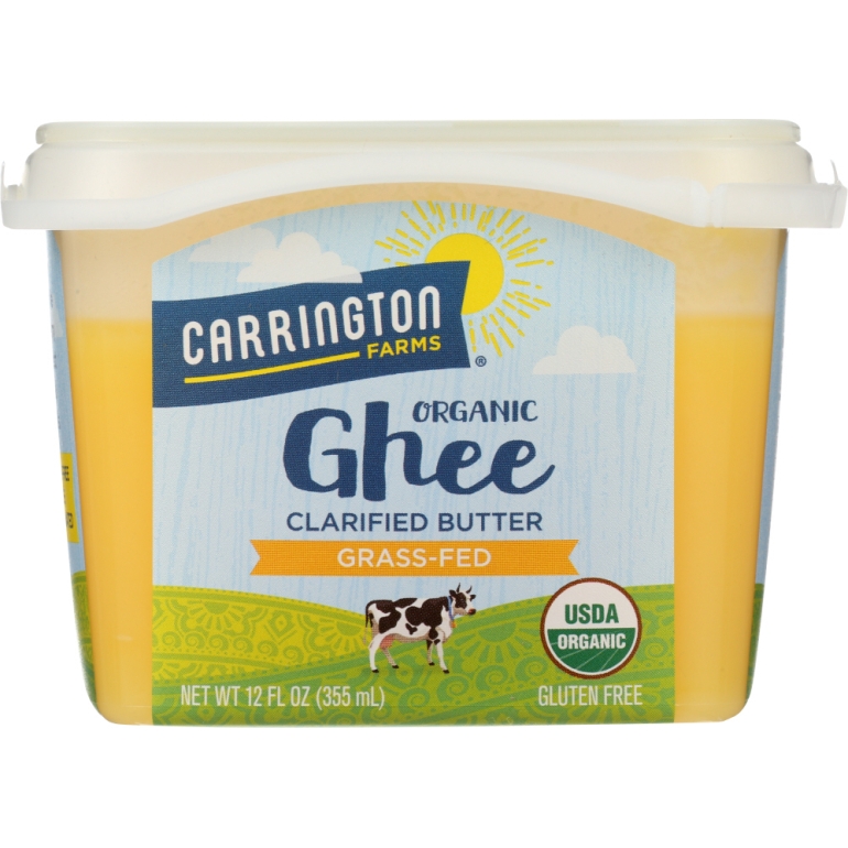 Organic Ghee Clarified Butter Grass-Fed, 12 oz