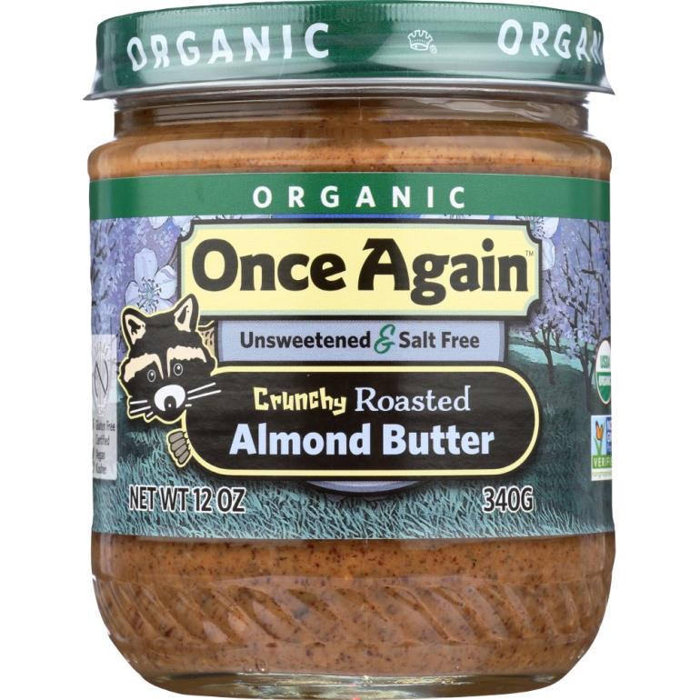 Organic Crunchy Almond Butter, 12 oz
