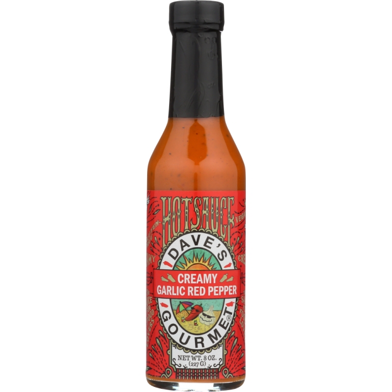 Creamy Garlic Red Pepper Hot Sauce, 8 oz