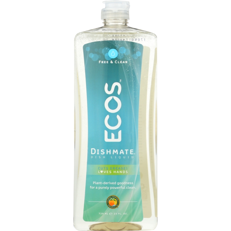 Ecos Dishmate Dish Liquid Free and Clear, 25 oz