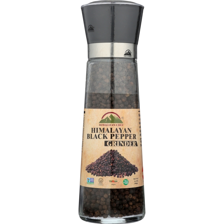 Himalayan Black Pepper Grinder, 6.4 oz