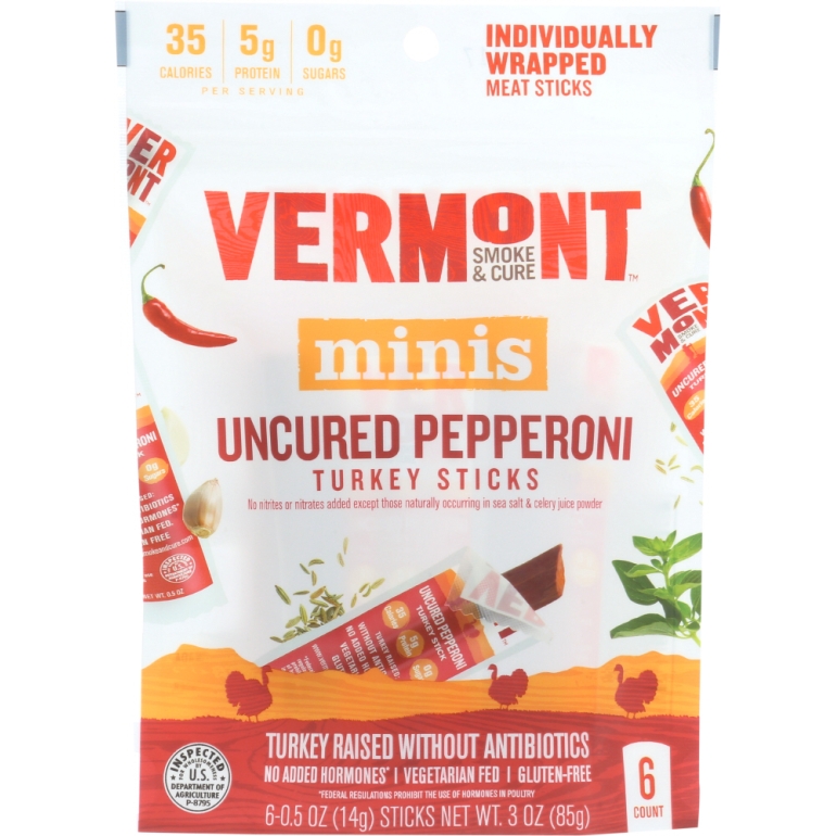 Minis Uncured Pepperoni Turkey Sticks, 3 oz