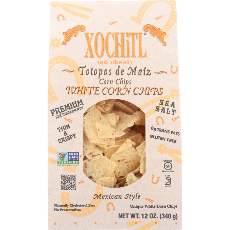 Organic White Corn Chips, 12 oz
