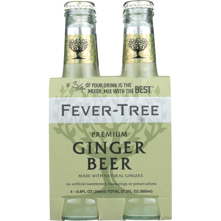 Premium Ginger Beer 4x6.8 oz Bottles, 27.2 oz