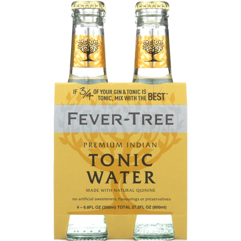 Premium Indian Tonic Water 4x6.8 oz Bottles, 27.2 oz