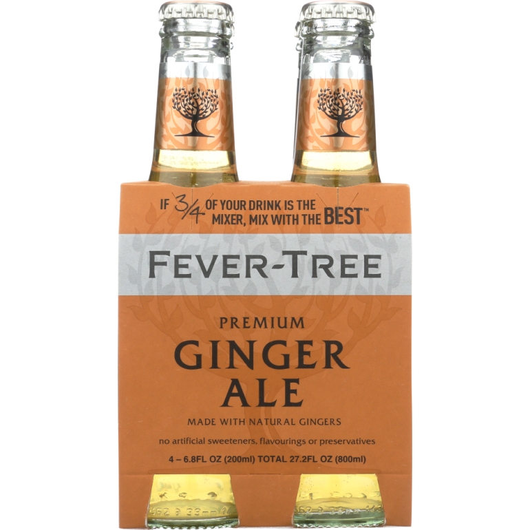 Premium Ginger Ale 4x6.8 oz Bottles, 27.2 oz