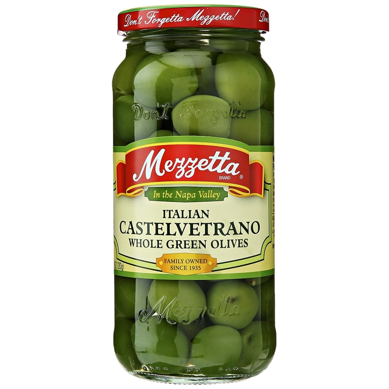 Italian Castelvetrano Whole Green Olives, 10 oz