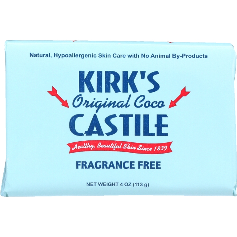 Original Coco Castile Bar Soap Fragrance Free, 4 oz