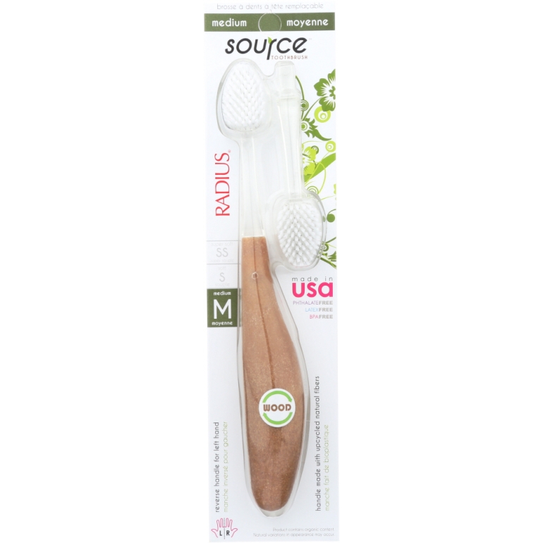 Source Toothbrush with Replacement Head Medium Bristle, 1 ea