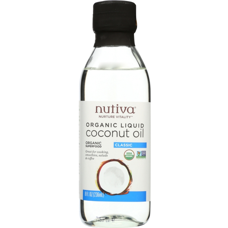 Organic Liquid Coconut Oil, 8 oz