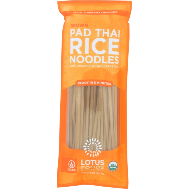 Pad Thai Rice Noodles Organic Brown Rice, 8 oz