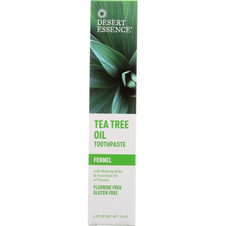 Natural Tea Tree Oil Toothpaste Fennel, 6.25 oz