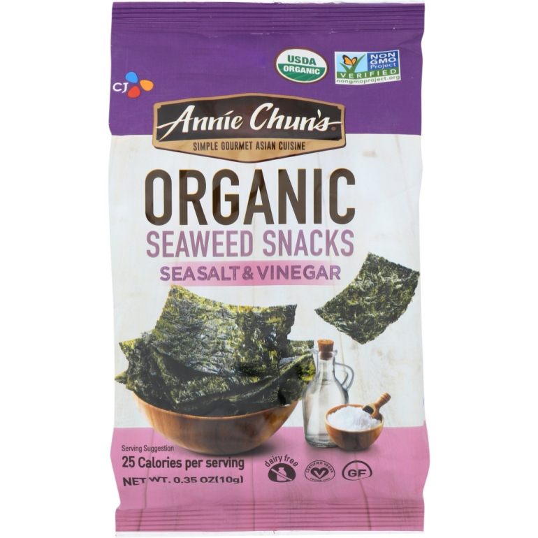 Organic Seaweed Snacks Sea Salt & Vinegar, 0.35 oz