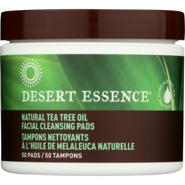 Natural Tea Tree Oil Facial Cleansing Pads Original, 50 pc