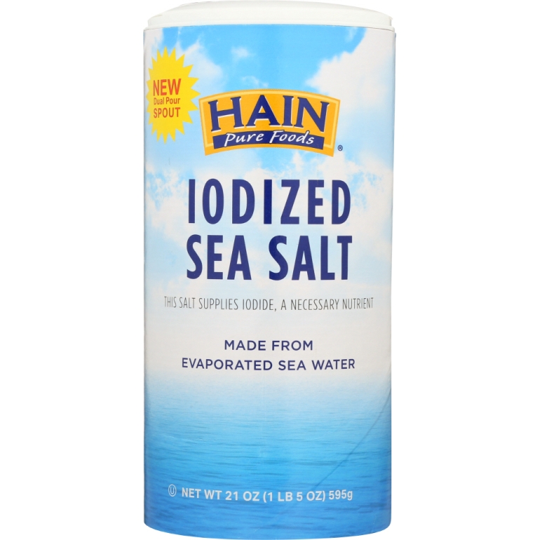 Pure Foods Iodized Sea Salt, 21 oz
