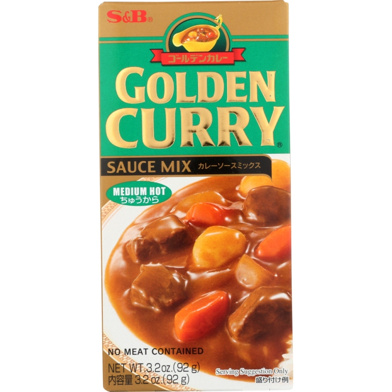 Golden Curry Mix Medium Hot, 3.2 oz