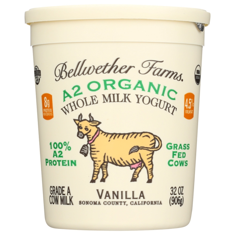 Vanilla Yogurt Whole Jersey Cow Milk, 32 oz