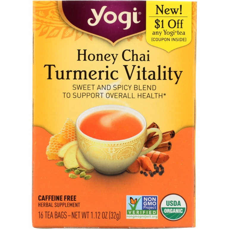 Honey Chai Turmeric Vitality Tea, 16 bg