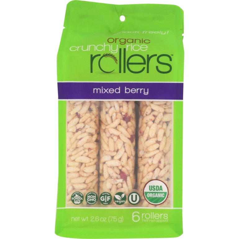 Organic Crunchy Rice Rollers Pouch Mixed Berry, 2.6 oz