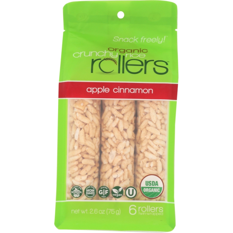 Organic Crunchy Rice Rollers Apple Cinnamon, 2.6 oz