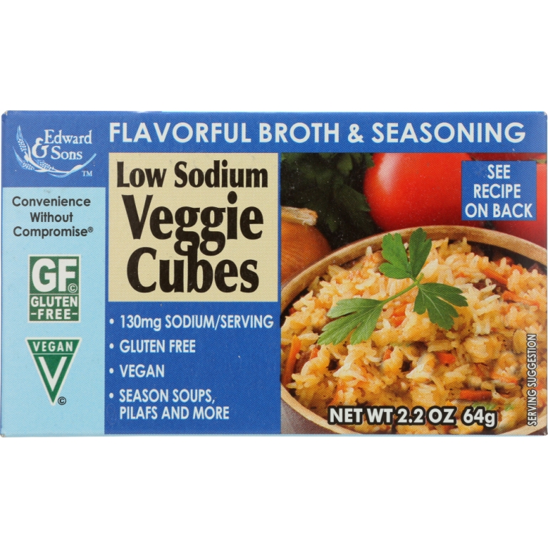 Bouillon Cube Gluten Free Low Sodium Veggie, 2.2 oz