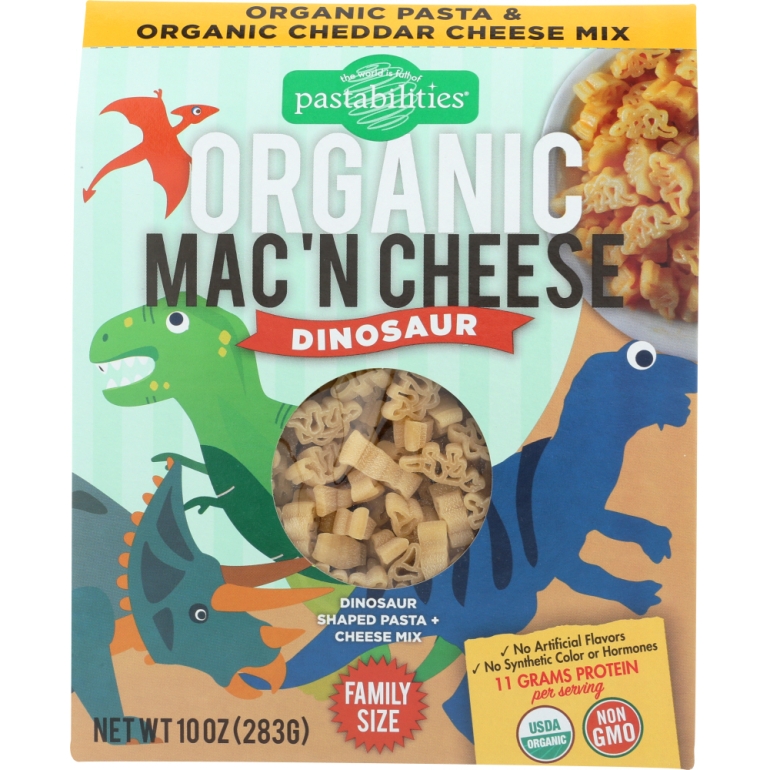 Organic Mac & Cheese Dinosaur, 10 oz