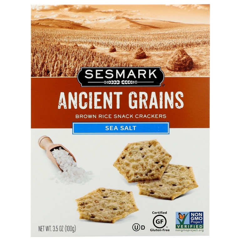 Ancient Grains Sea Salt Brown Rice Snack Crackers, 3.5 oz