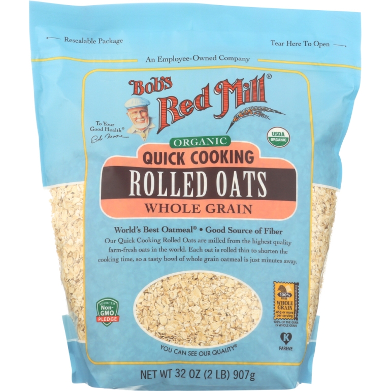 Organic Quick Cooking Rolled Oats, 32 oz